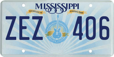 MS license plate ZEZ406