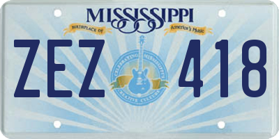 MS license plate ZEZ418