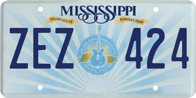 MS license plate ZEZ424
