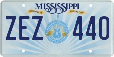 MS license plate ZEZ440