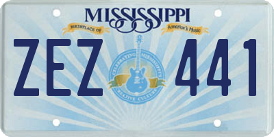 MS license plate ZEZ441