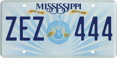 MS license plate ZEZ444