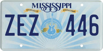 MS license plate ZEZ446