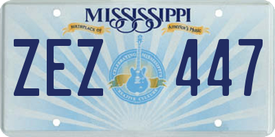 MS license plate ZEZ447