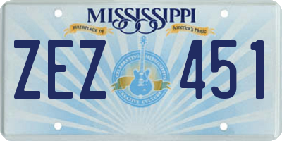 MS license plate ZEZ451