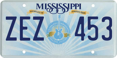 MS license plate ZEZ453