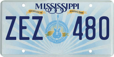 MS license plate ZEZ480
