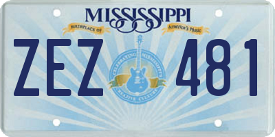 MS license plate ZEZ481