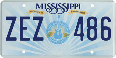 MS license plate ZEZ486