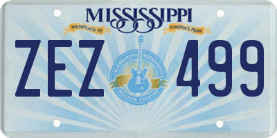MS license plate ZEZ499