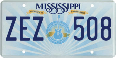 MS license plate ZEZ508