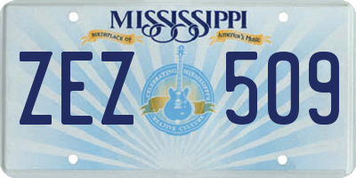 MS license plate ZEZ509