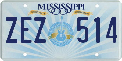 MS license plate ZEZ514
