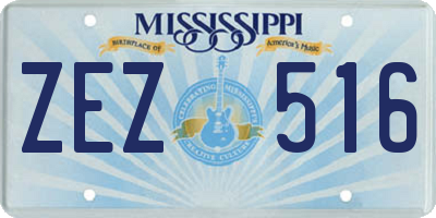 MS license plate ZEZ516