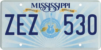 MS license plate ZEZ530