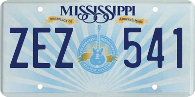 MS license plate ZEZ541