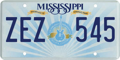 MS license plate ZEZ545