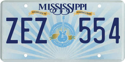 MS license plate ZEZ554