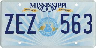 MS license plate ZEZ563