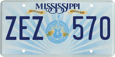 MS license plate ZEZ570