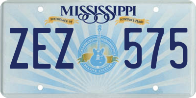 MS license plate ZEZ575