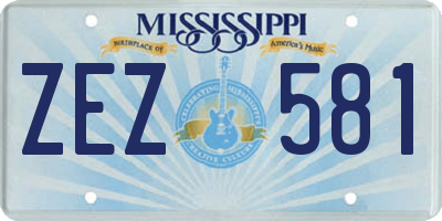 MS license plate ZEZ581