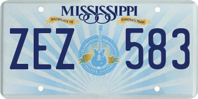 MS license plate ZEZ583