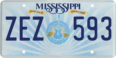 MS license plate ZEZ593