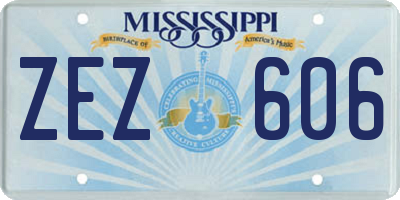 MS license plate ZEZ606