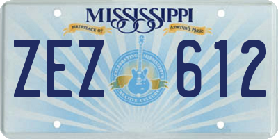 MS license plate ZEZ612