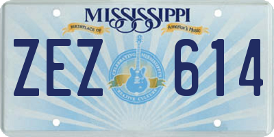 MS license plate ZEZ614