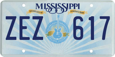MS license plate ZEZ617