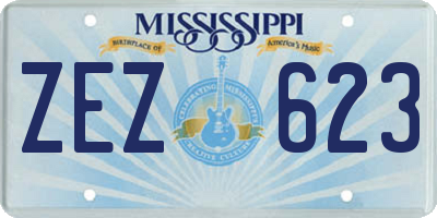 MS license plate ZEZ623