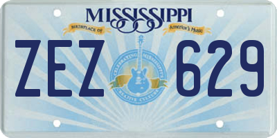 MS license plate ZEZ629