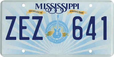 MS license plate ZEZ641