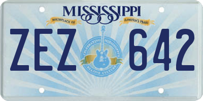 MS license plate ZEZ642