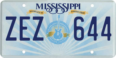MS license plate ZEZ644