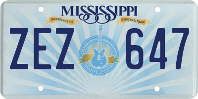 MS license plate ZEZ647