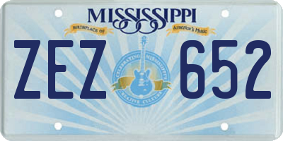 MS license plate ZEZ652