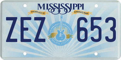 MS license plate ZEZ653