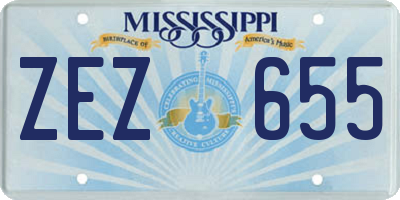 MS license plate ZEZ655
