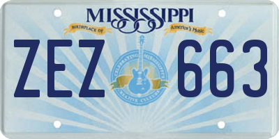 MS license plate ZEZ663