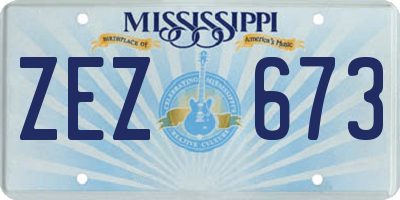 MS license plate ZEZ673