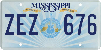 MS license plate ZEZ676