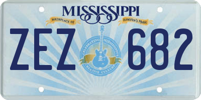 MS license plate ZEZ682