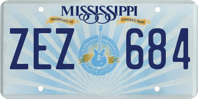 MS license plate ZEZ684