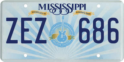 MS license plate ZEZ686