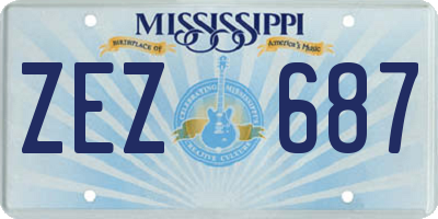 MS license plate ZEZ687