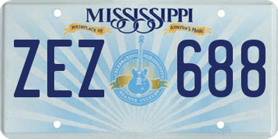MS license plate ZEZ688