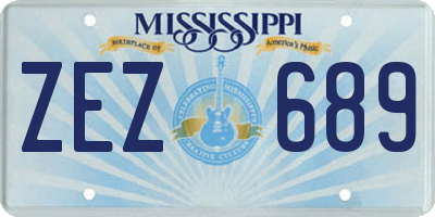 MS license plate ZEZ689